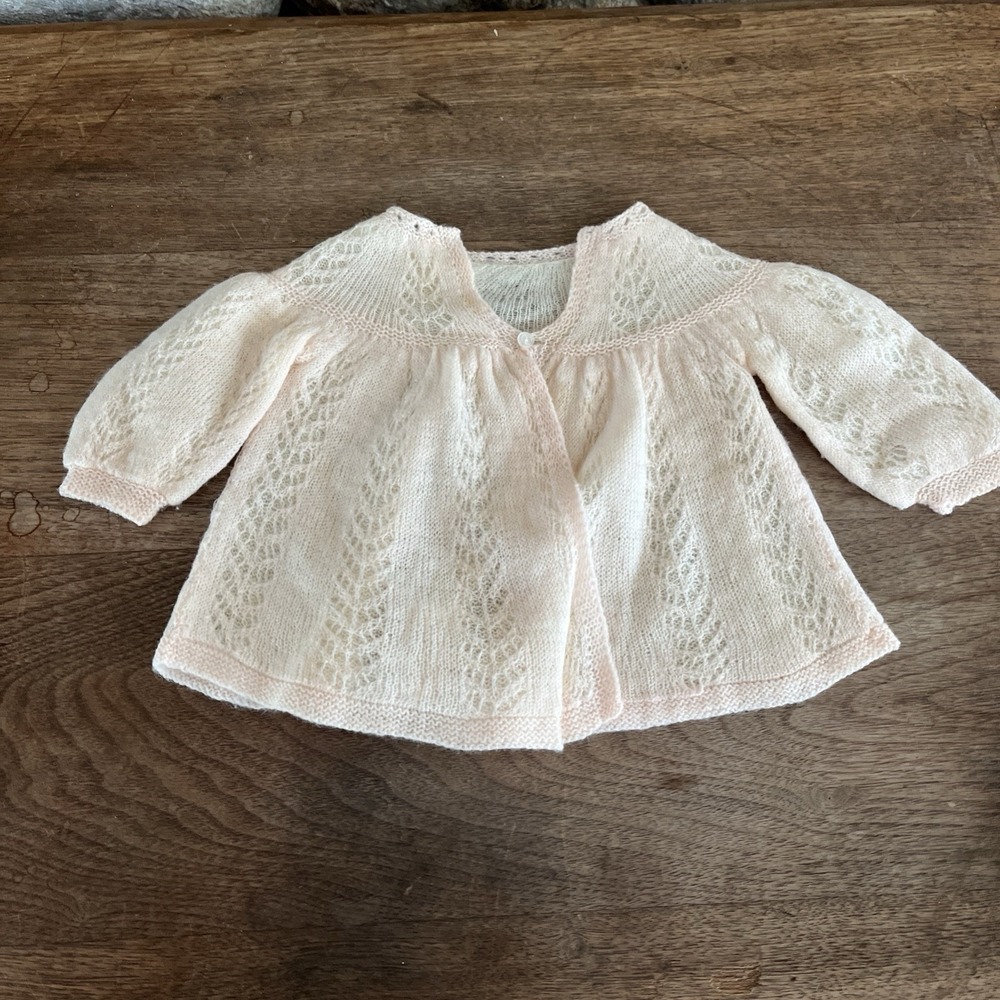 Fawn Fashions Girls Handmade‎ Blouse, Julius Berger Wool Thin Lace Sweater 3-6m - Picture 11 of 16